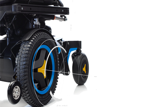silla de ruedas electrica Permobil k450 mx vista lateral