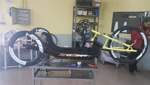 handbike de competicion speedbike-montaje